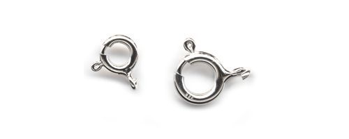 Federringschließe mit offener Öse 925-Silber